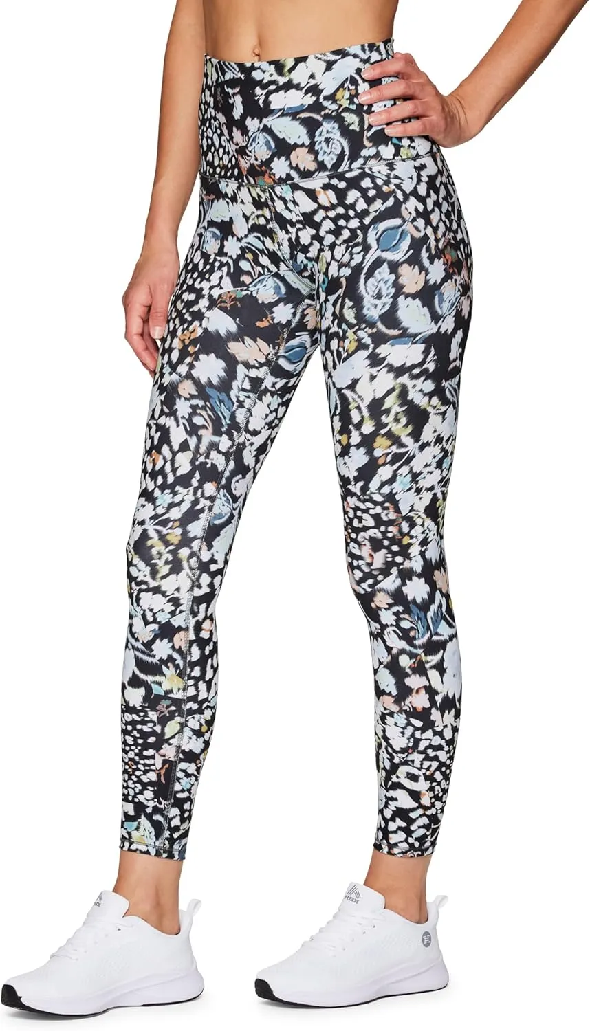 RBX Active Womens Ultra Hold 7/8 Ankle Full Length Printed Running Yoga Legging