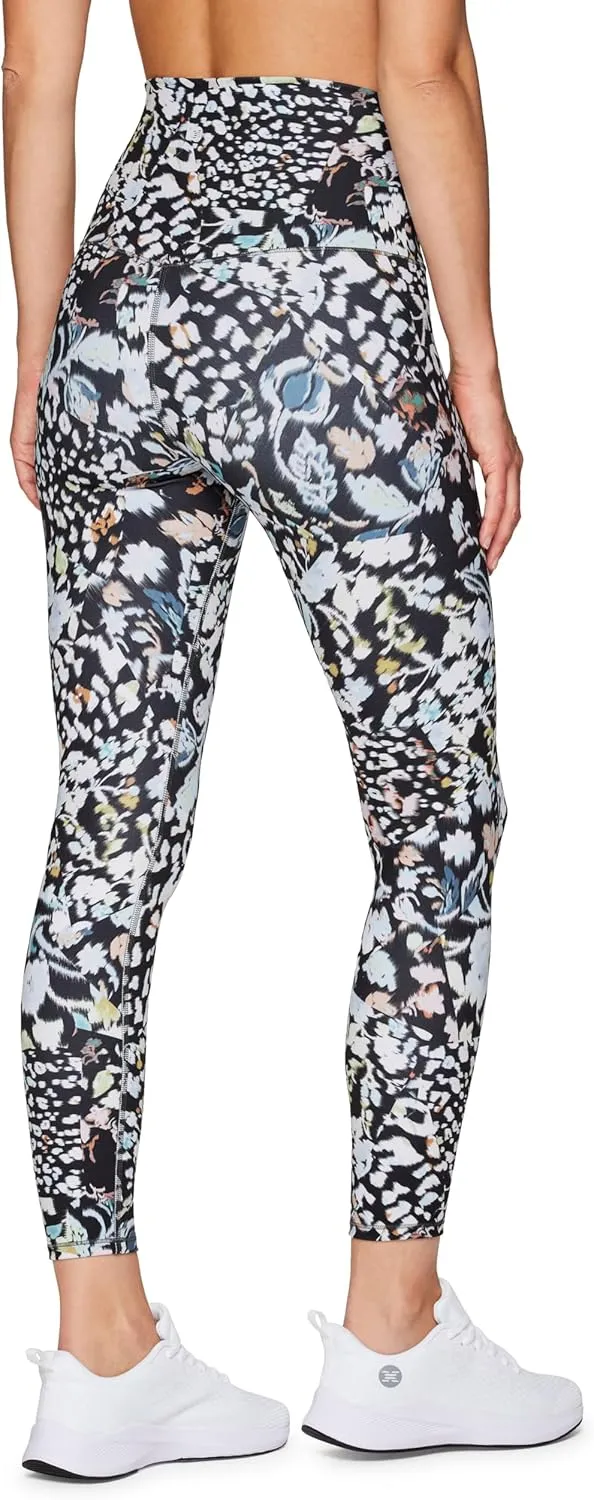 RBX Active Womens Ultra Hold 7/8 Ankle Full Length Printed Running Yoga Legging