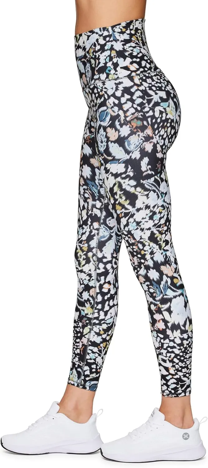 RBX Active Womens Ultra Hold 7/8 Ankle Full Length Printed Running Yoga Legging