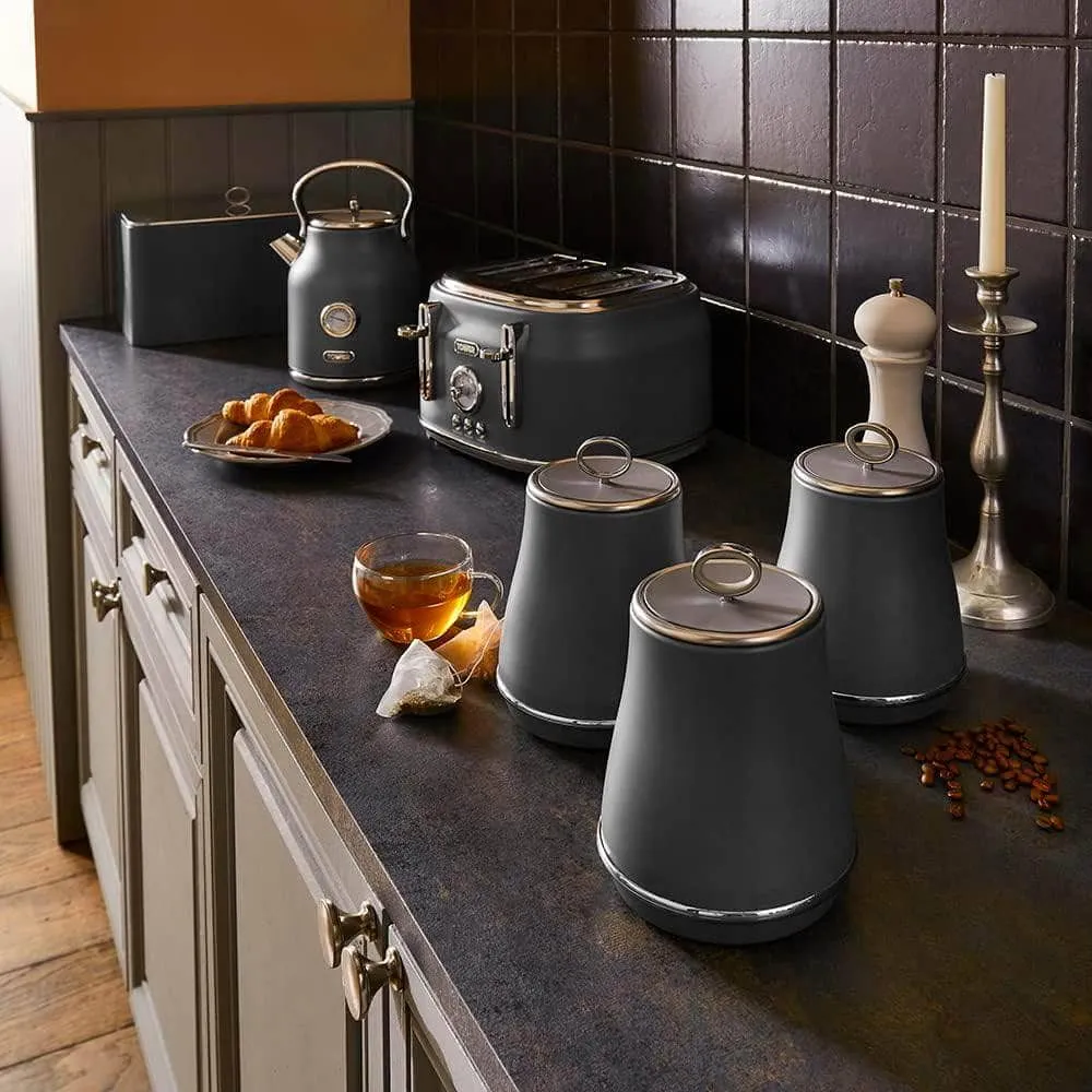 Renaissance Set Of 3 Canisters - Grey