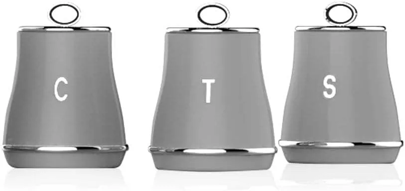 Renaissance Set Of 3 Canisters - Grey
