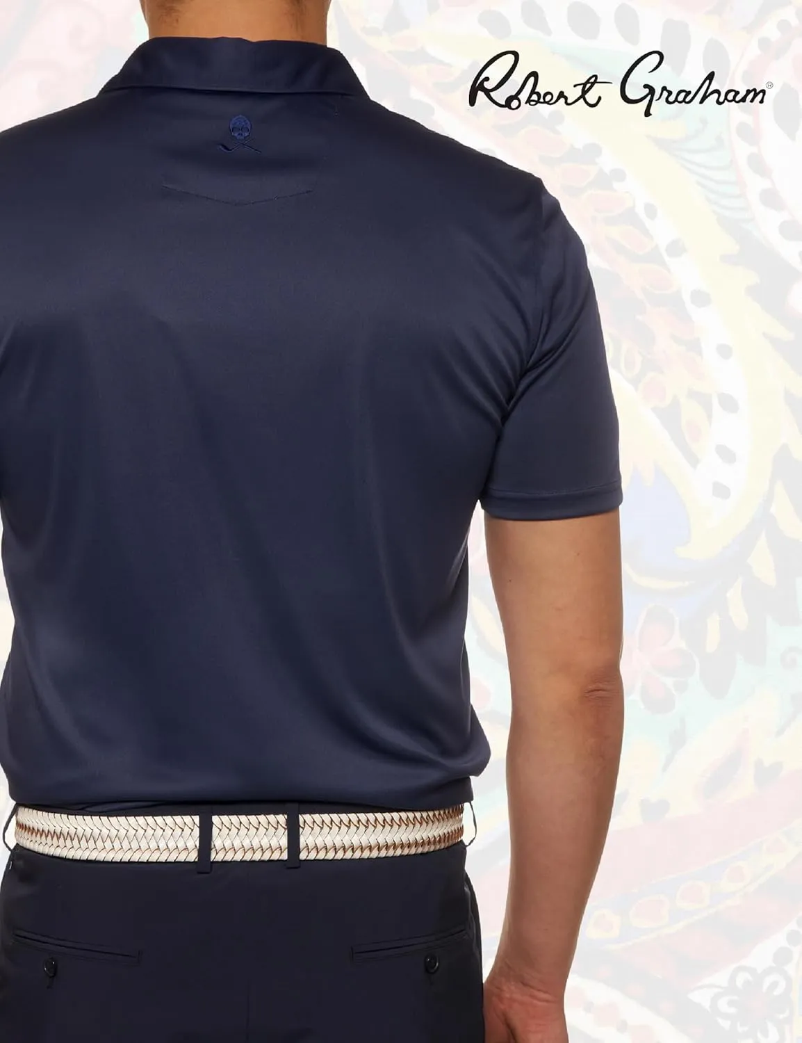 Robert Graham Men's Axelsen Polo Short Sleeve Knit Golf Shirt