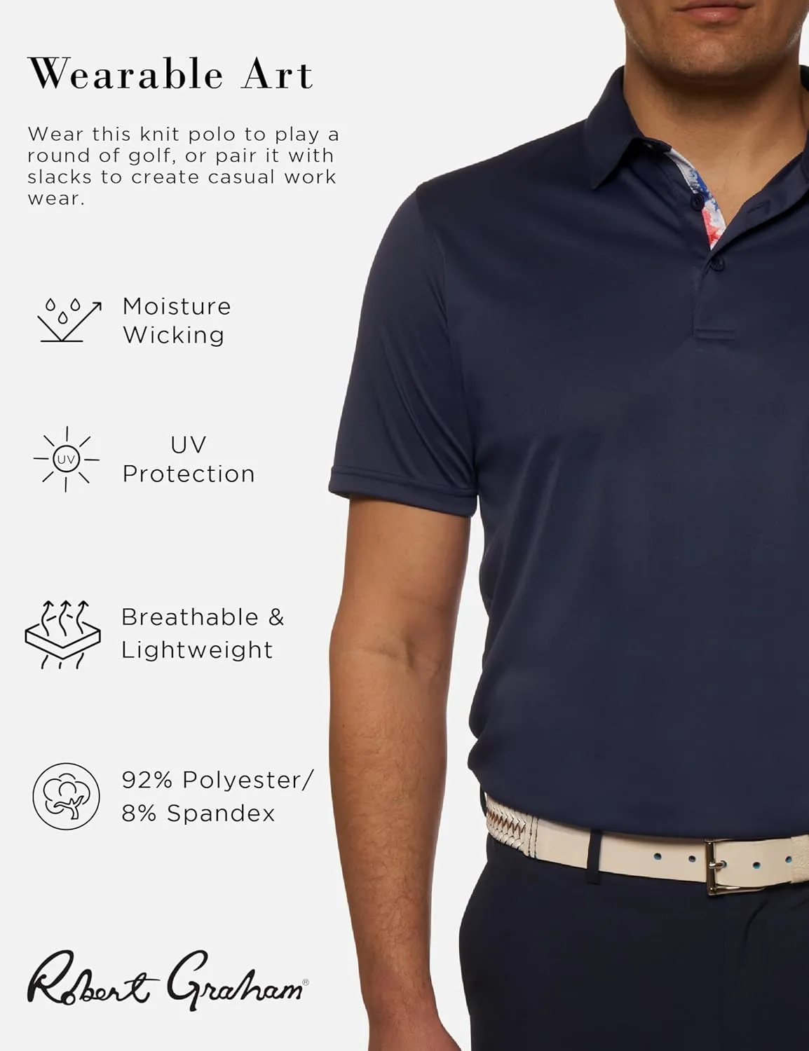 Robert Graham Men's Axelsen Polo Short Sleeve Knit Golf Shirt