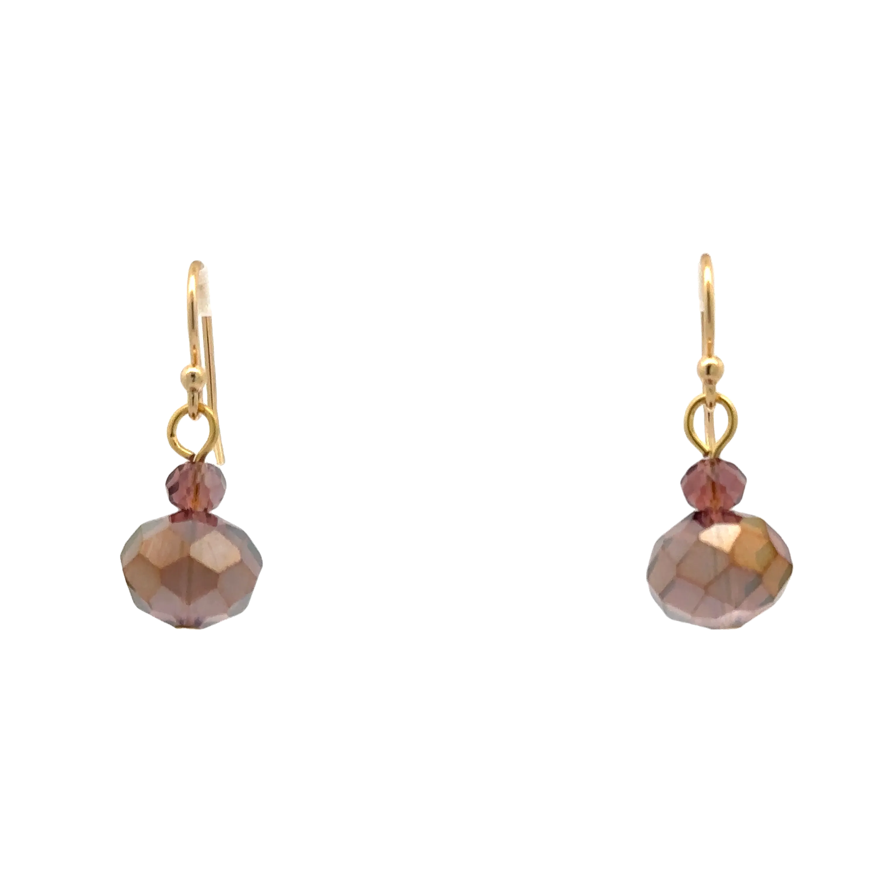 Short Earrings - Plum Crystal