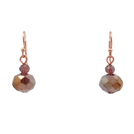 Short Earrings - Plum Crystal