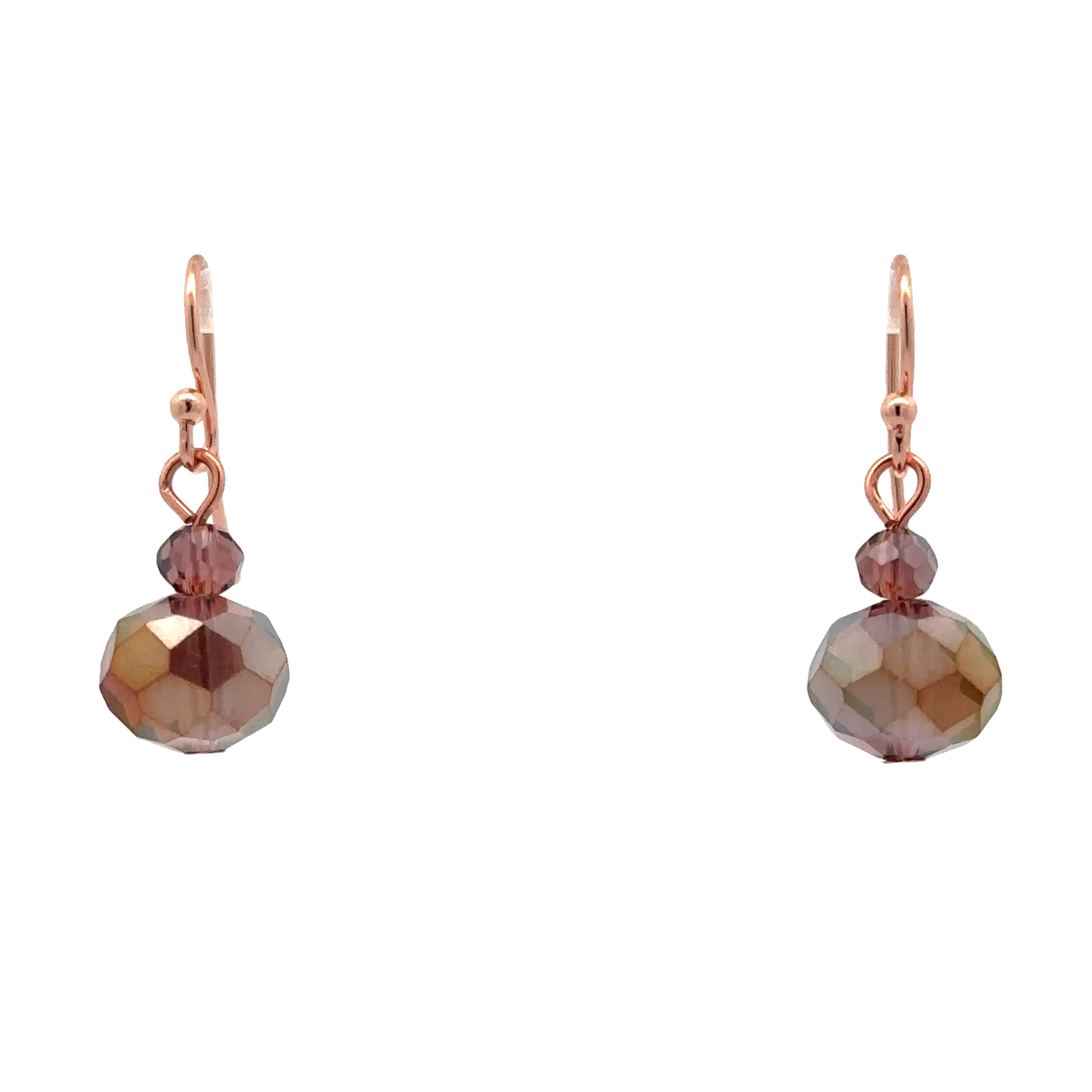 Short Earrings - Plum Crystal