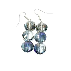 Smoky Iridescent Drop Earring