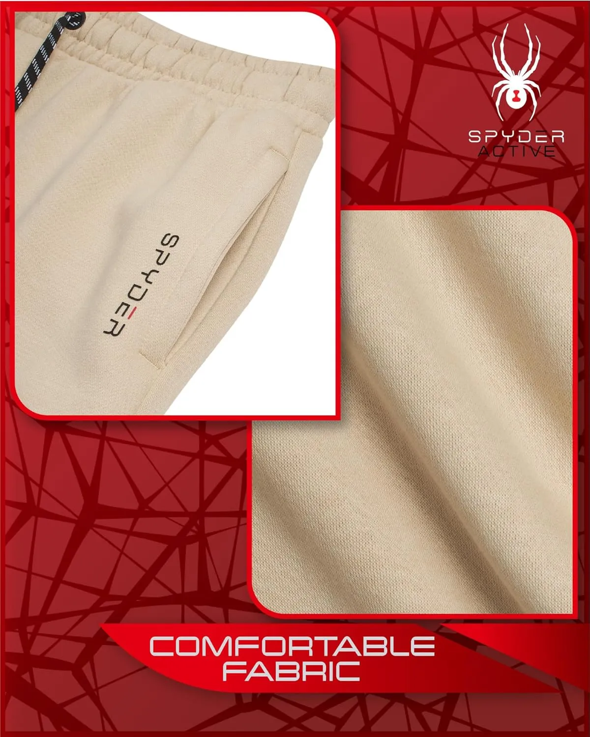 Spyder Mens Sweatpants - Athletic Performance Fleece Joggers Sweatpants for Men for Gym Workout and Running (Sizes: S-XXL)