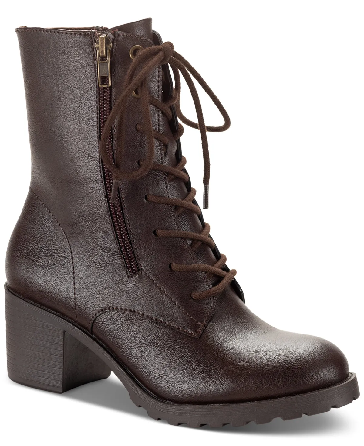 Sun   Stone Womens Sheilaa Combat & Lace-Up Boots