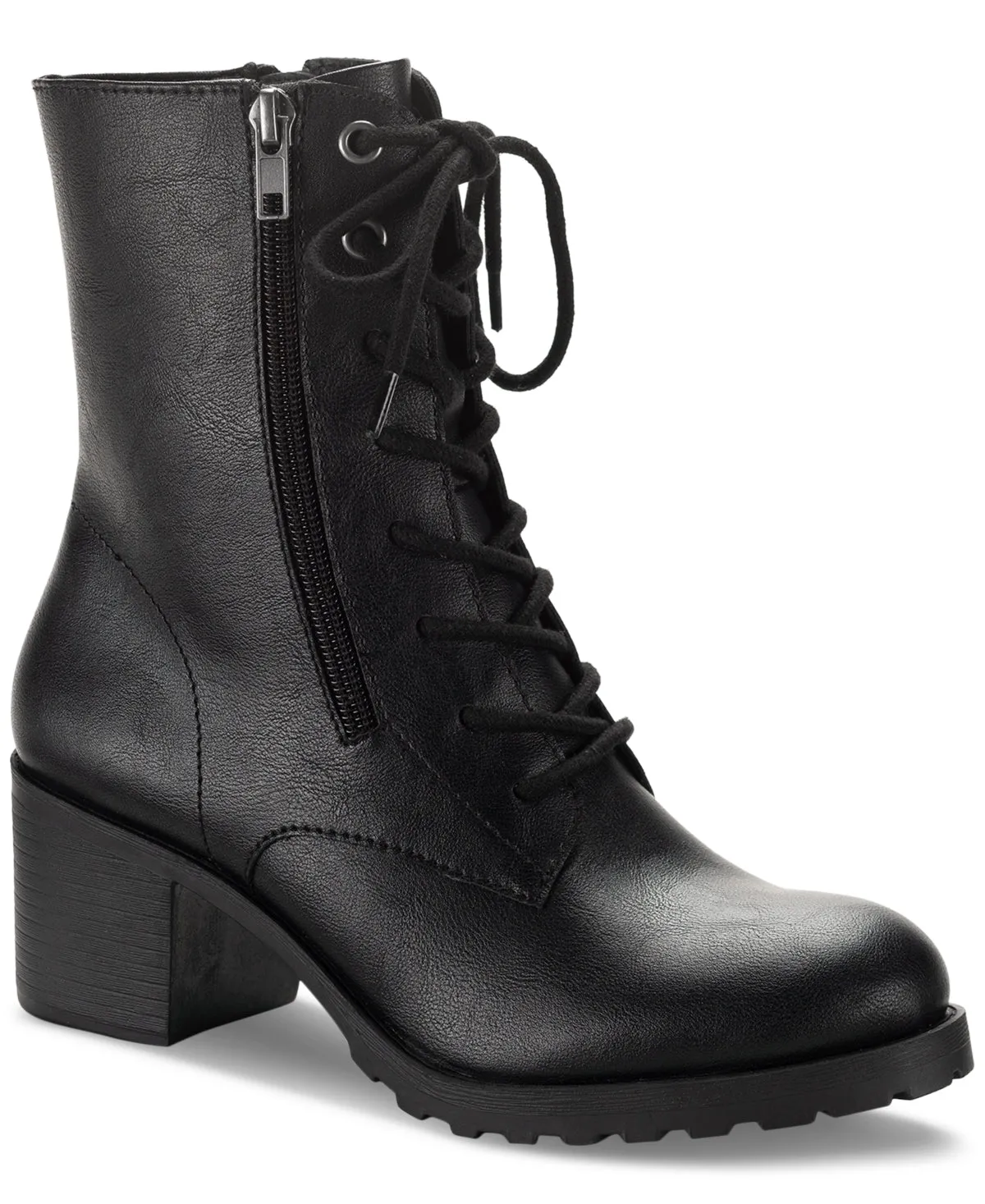 Sun   Stone Womens Sheilaa Combat & Lace-Up Boots
