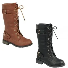 Tall combat boots