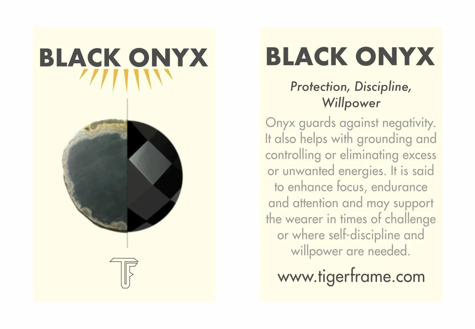 TEARDROP CLAW EARRINGS - BLACK ONYX - GOLD