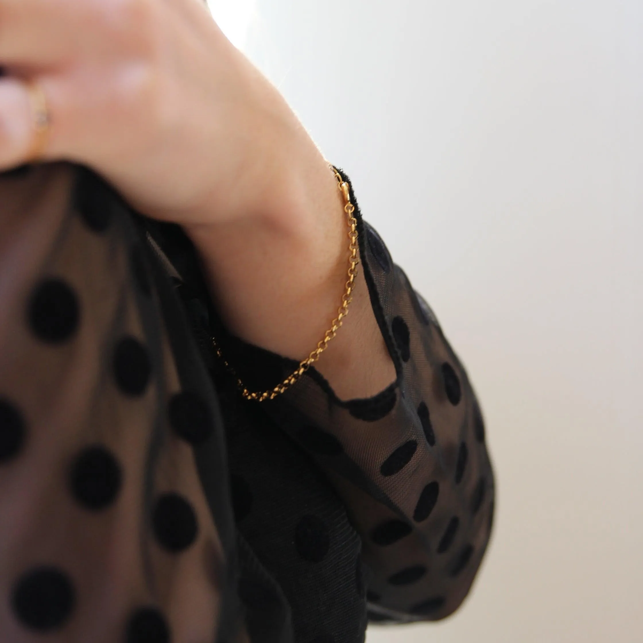 THE RILEY ROLO BRACELET - 18k gold vermeil