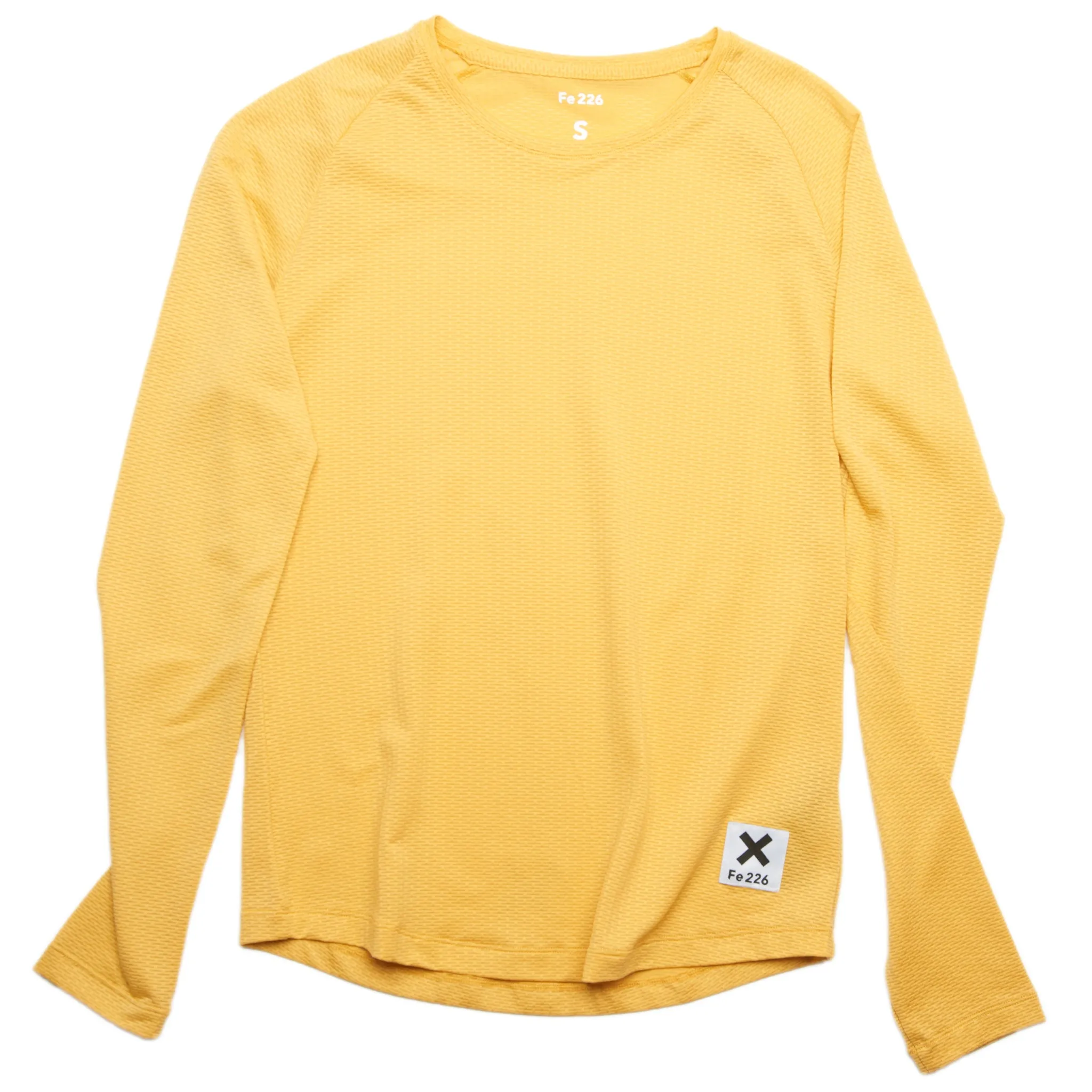 The Women's Long Sleeve Running Shirt - Sulphur Yellow | Fe226 - Left in L and XL - SALE 50%   Extra 10%