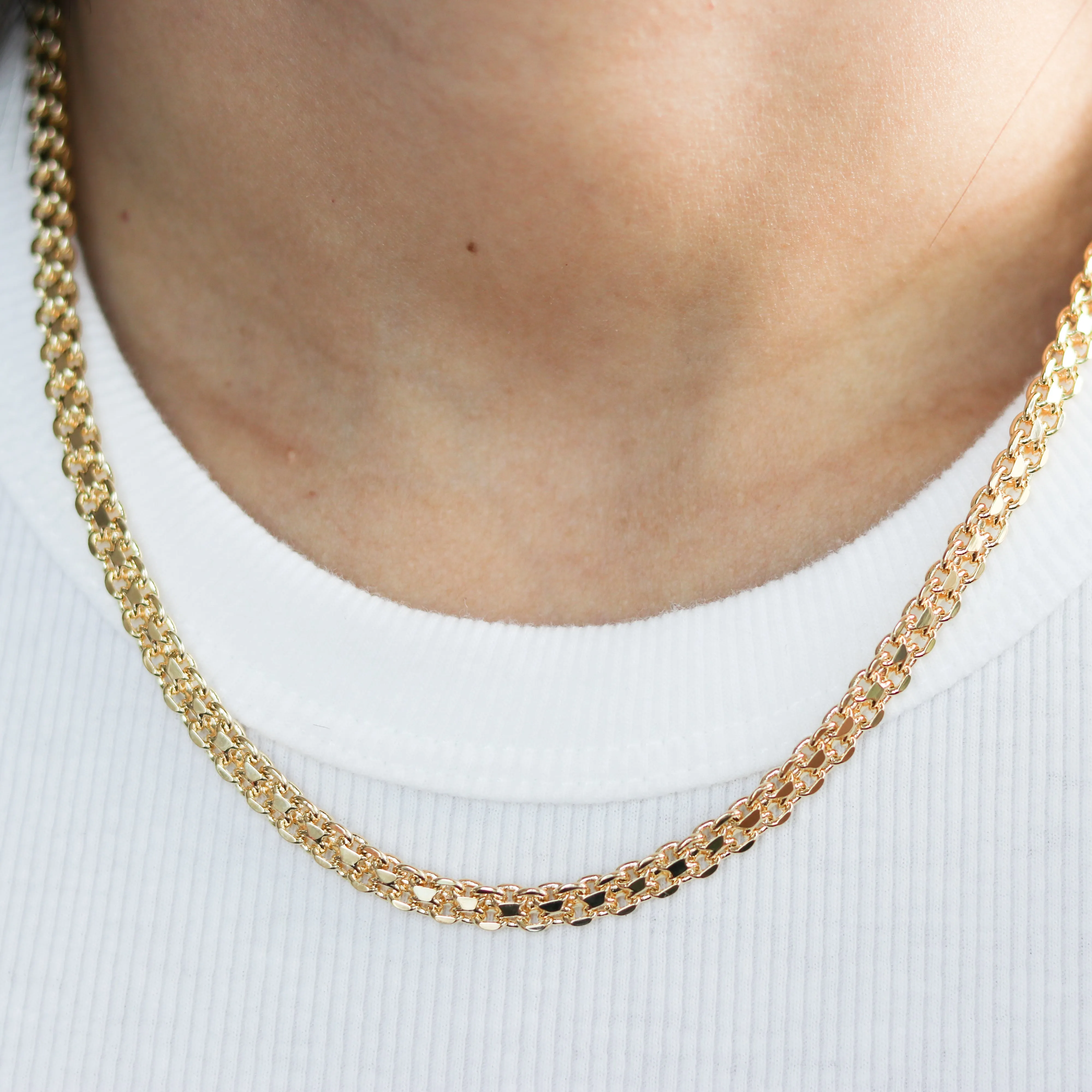 Thin Curb Double Link Chain