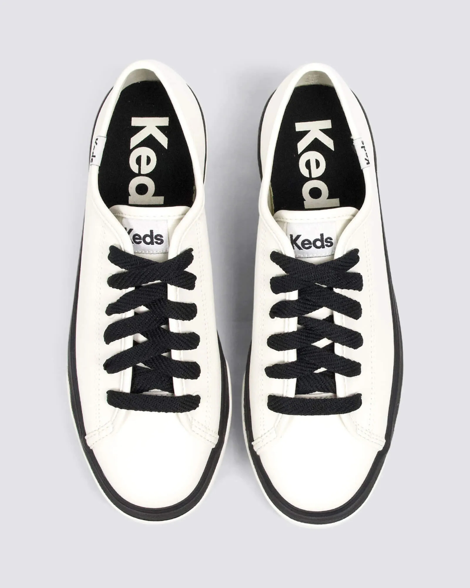 TRIPLE UP PLATFORM SNEAKERS WHITE/BLACK LEATHER
