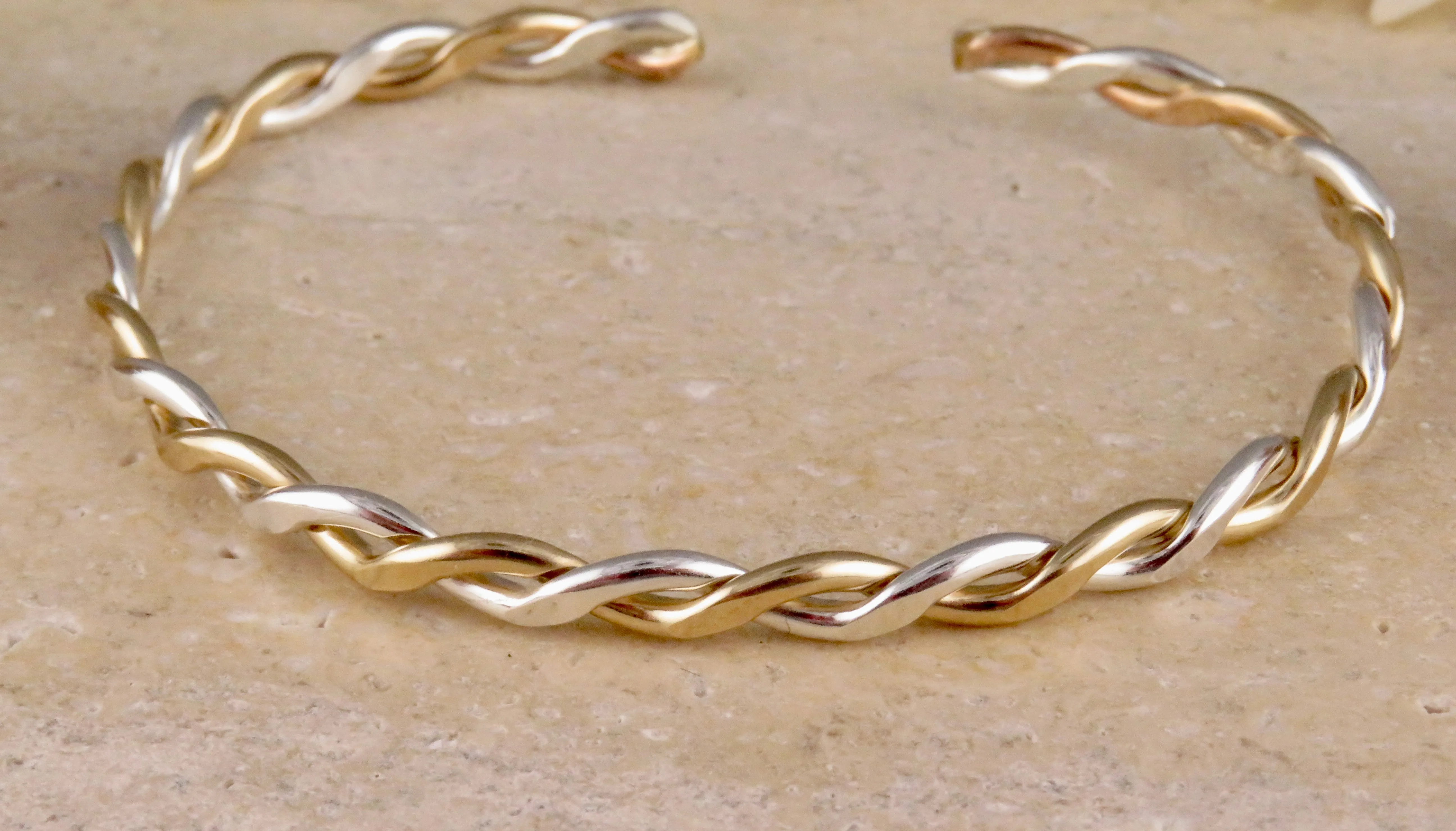 Twisted Mixed Metal Cuff Bracelet