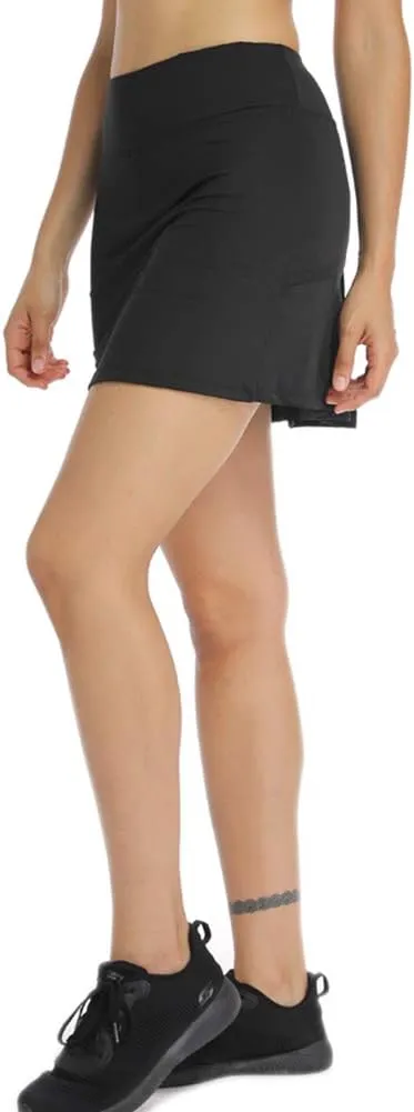 Ultrafun Women's Active Tennis Golf Skort Pleated Athletic Sports Running Skirt with Pockets and Shorts
