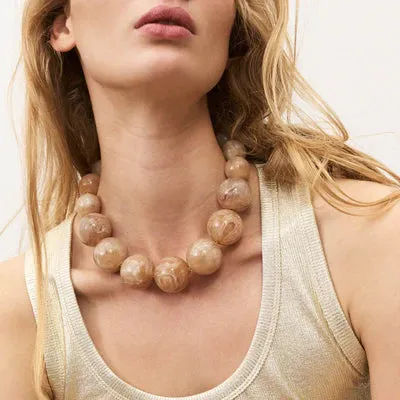 Vanessa Baroni - Beads Necklace Honey Marble