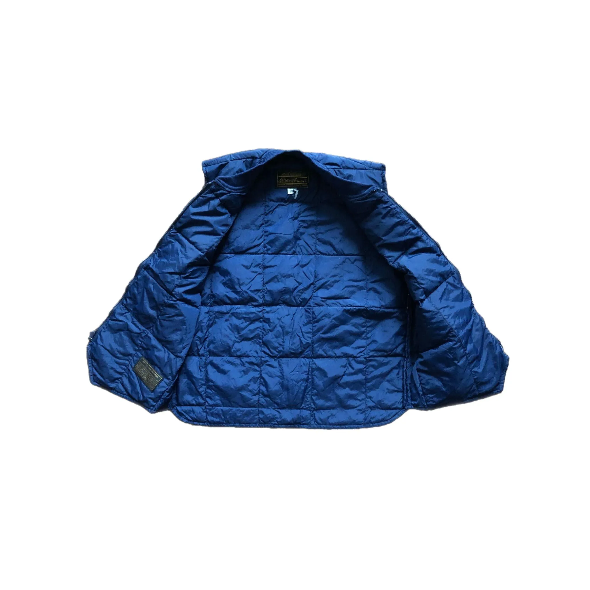 Vintage Navy Eddie Bauer Quilted Down Vest
