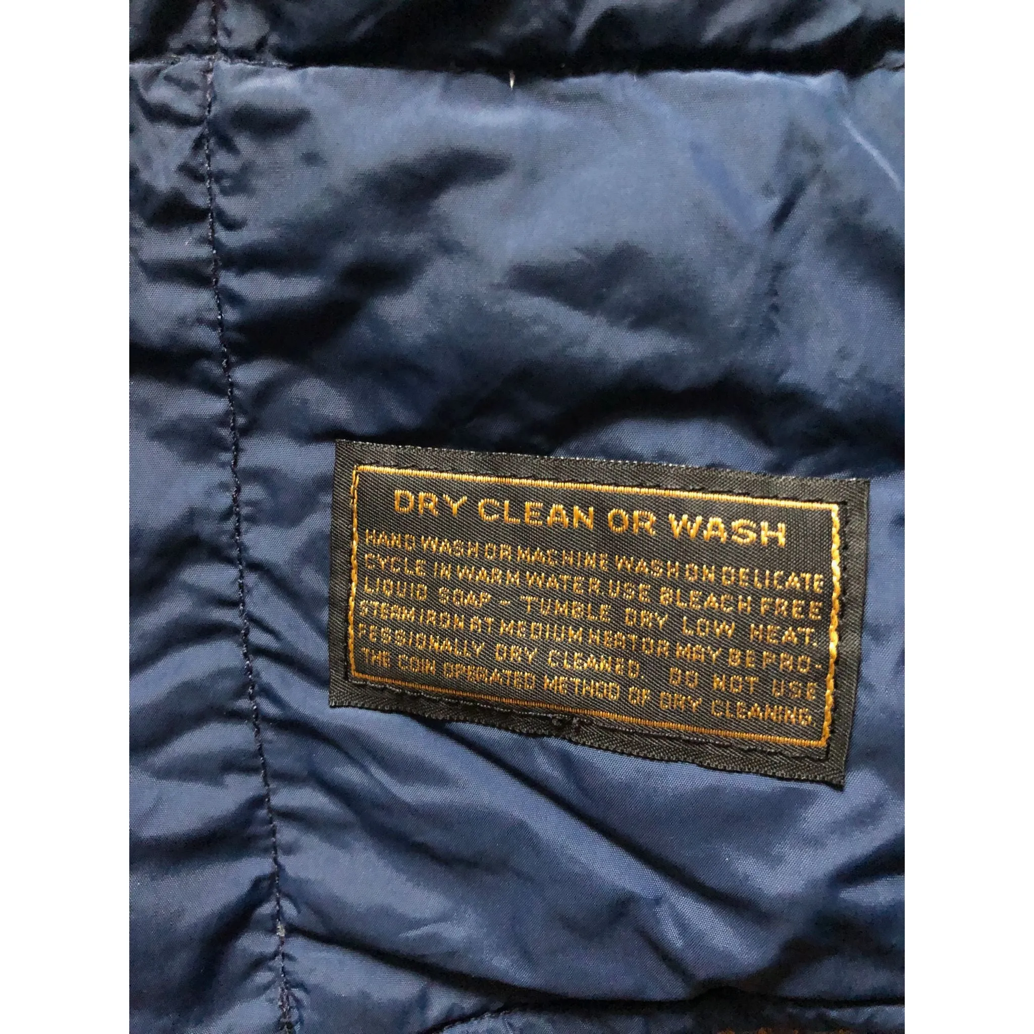 Vintage Navy Eddie Bauer Quilted Down Vest