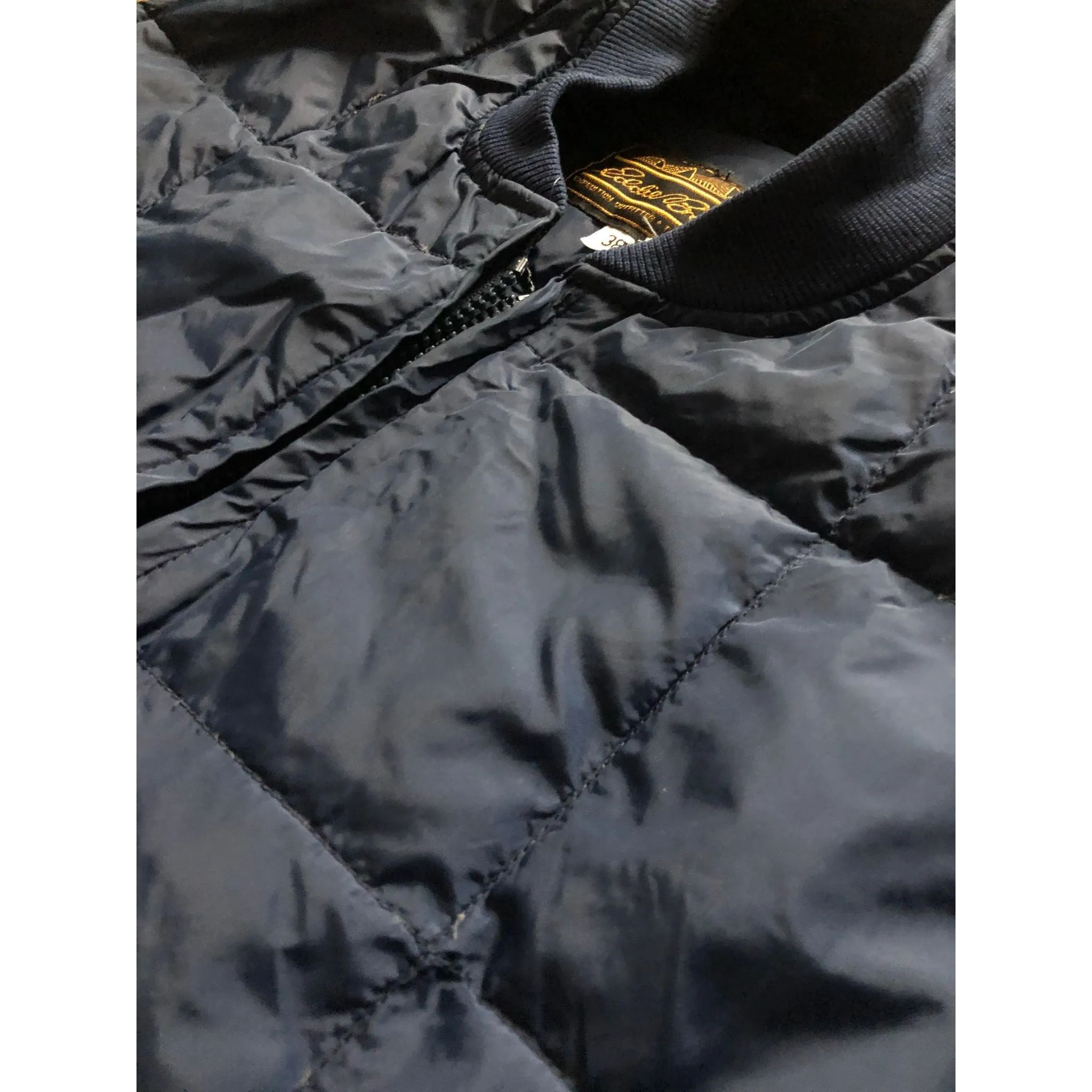 Vintage Navy Eddie Bauer Quilted Down Vest