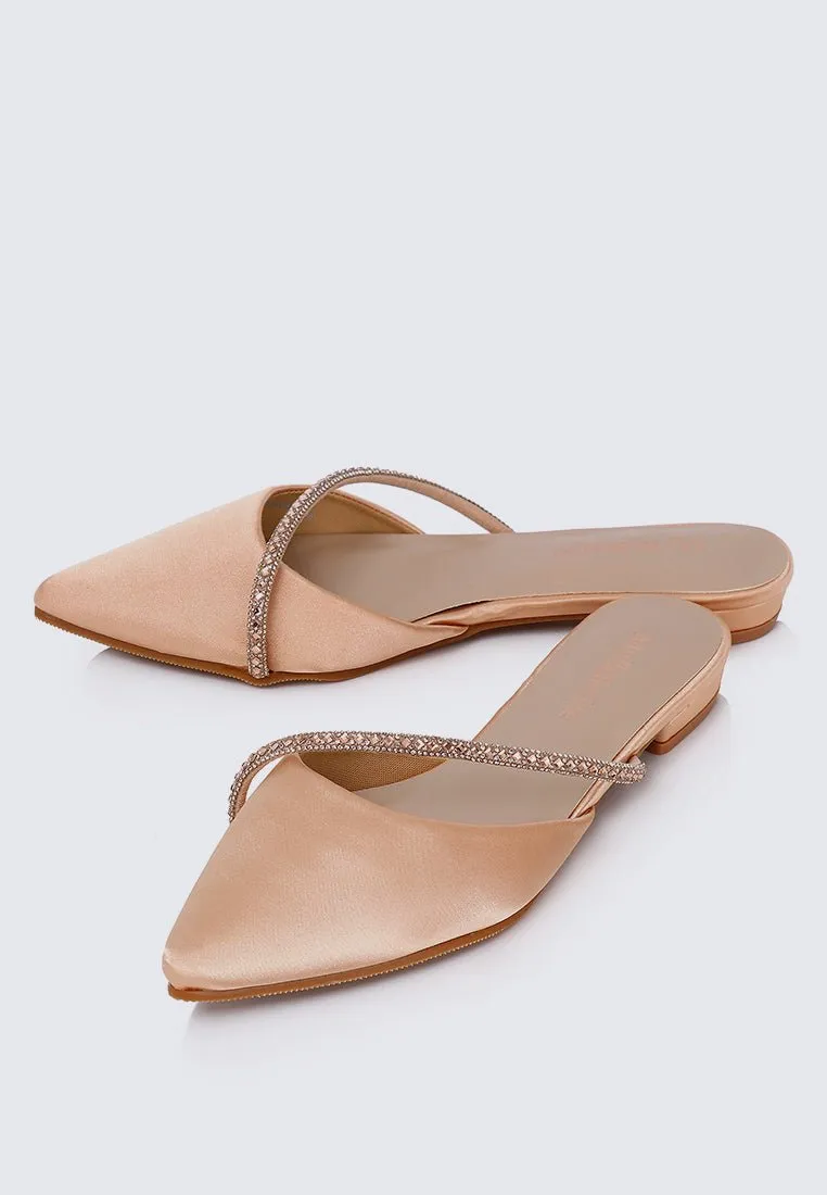Vion Comfy Ballerina In Champagne