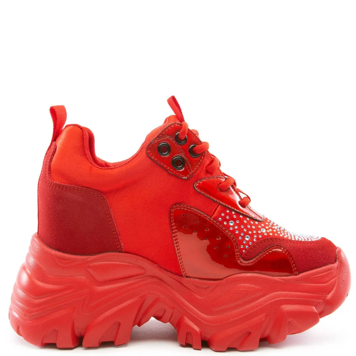 Watermelon-02 Rhinestone Platform Sneakers
