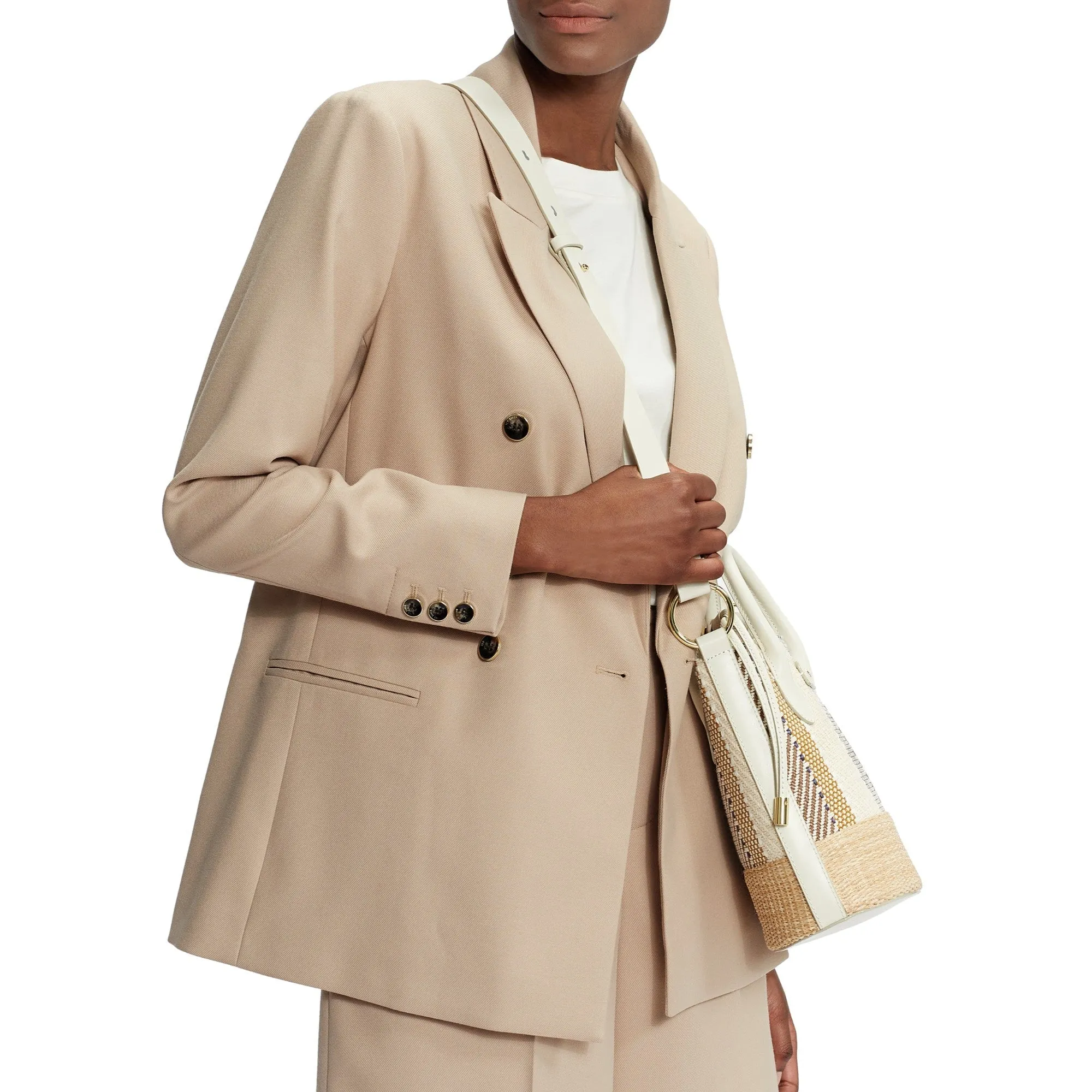 Women Wmf-Afon-Double Breasted Blazer - Natural