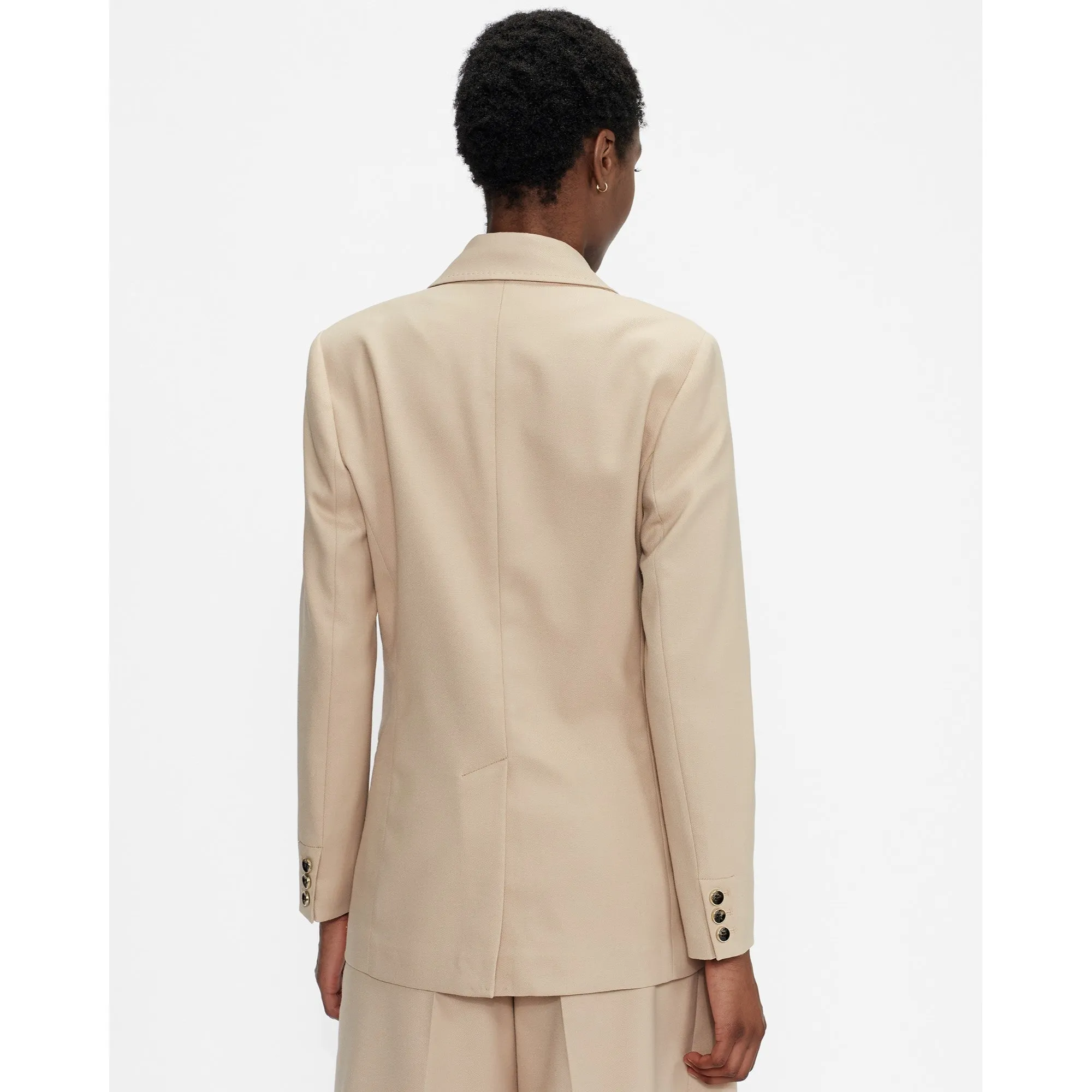 Women Wmf-Afon-Double Breasted Blazer - Natural
