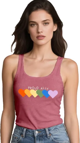 Womens Gay Pride Shirt LGBTQ Equality Tshirt Proud Ally Rainbow Tee Top