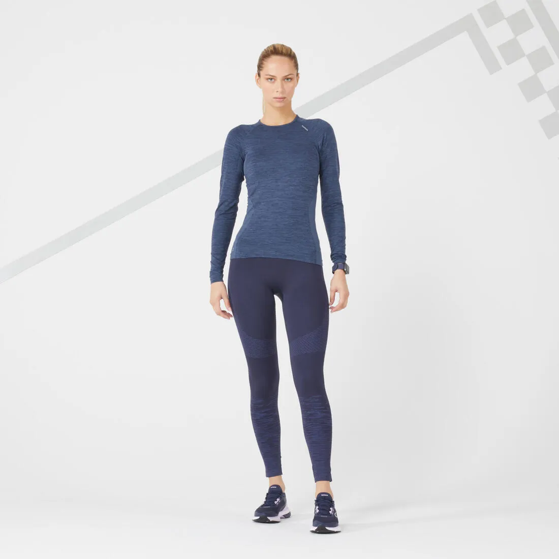 Women's Running Breathable T-Shirt Kiprun Skincare - light blue