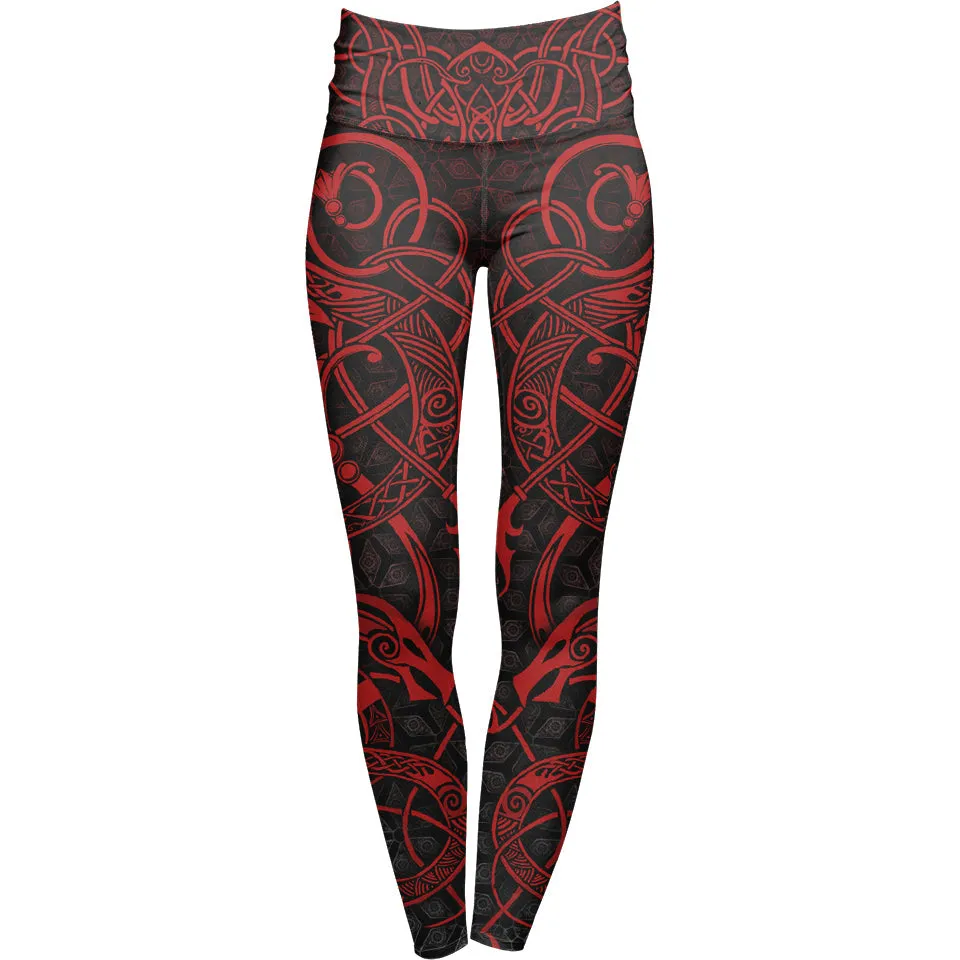 World Serpent High Waisted Leggings - Limited