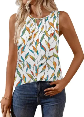 Zeagoo Womens Tank Tops Crewneck Loose Fit Basic Business Casual Summer Sleeveless Shirts Blouse S-XXL